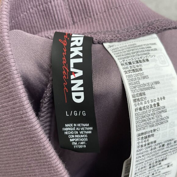 Kirkland Signature Women's Scuba Size L Jogger Pants Purple - Picture 7 of 11